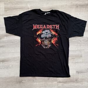 Vintage Megadeth Shirt XL 2013 Tour Double Sided Tee Euc